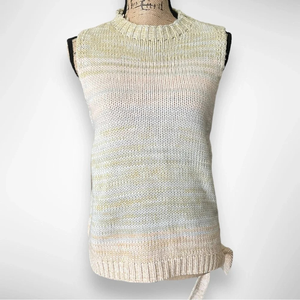 EVEREVE 525 Women's Neutral Ombre Knit Mockneck Sleeveless Tank XL | NWT